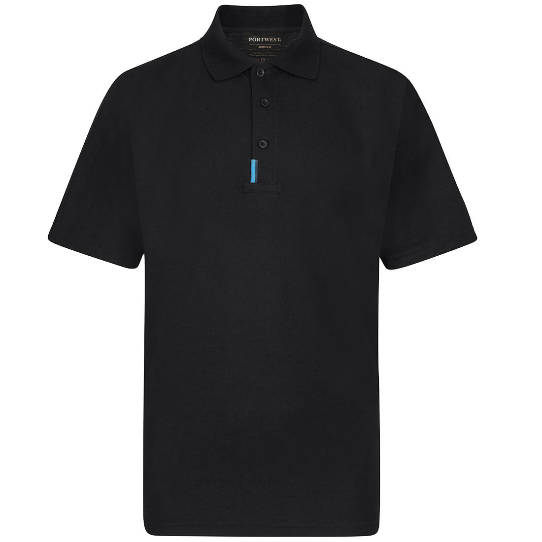 Portwest WX3 Polo Shirt in Black, main product image