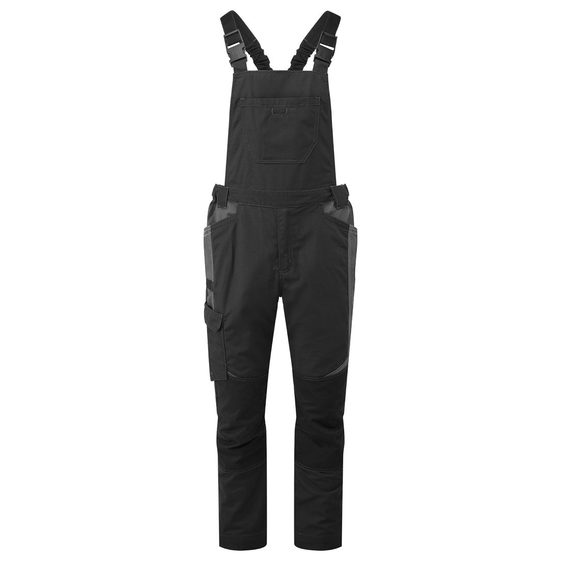 Portwest WX3 Industrial Wash Bib and Brace in Black, main product image