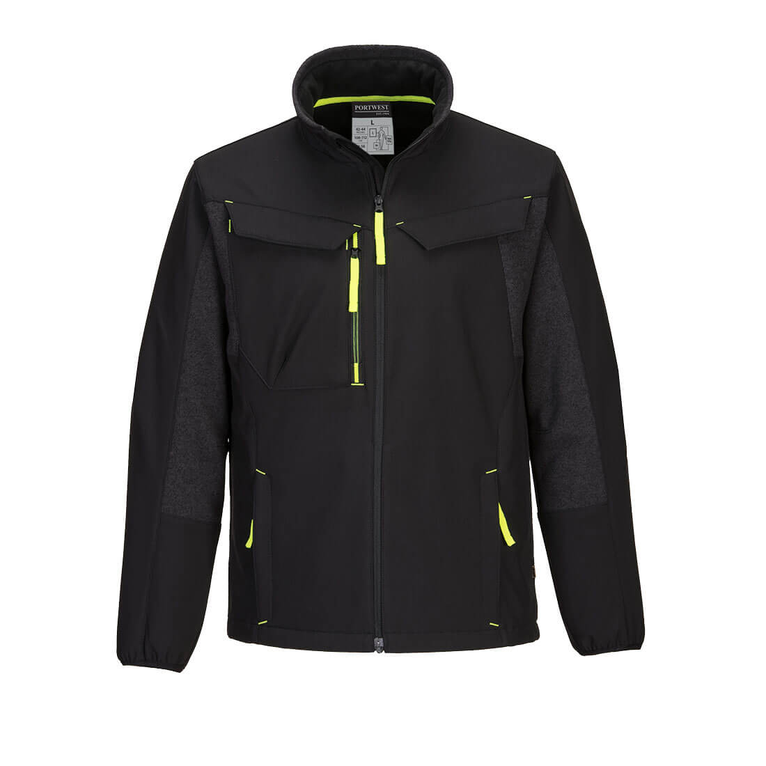 Portwest WX3 Eco Hybrid Softshell in Black, main product image