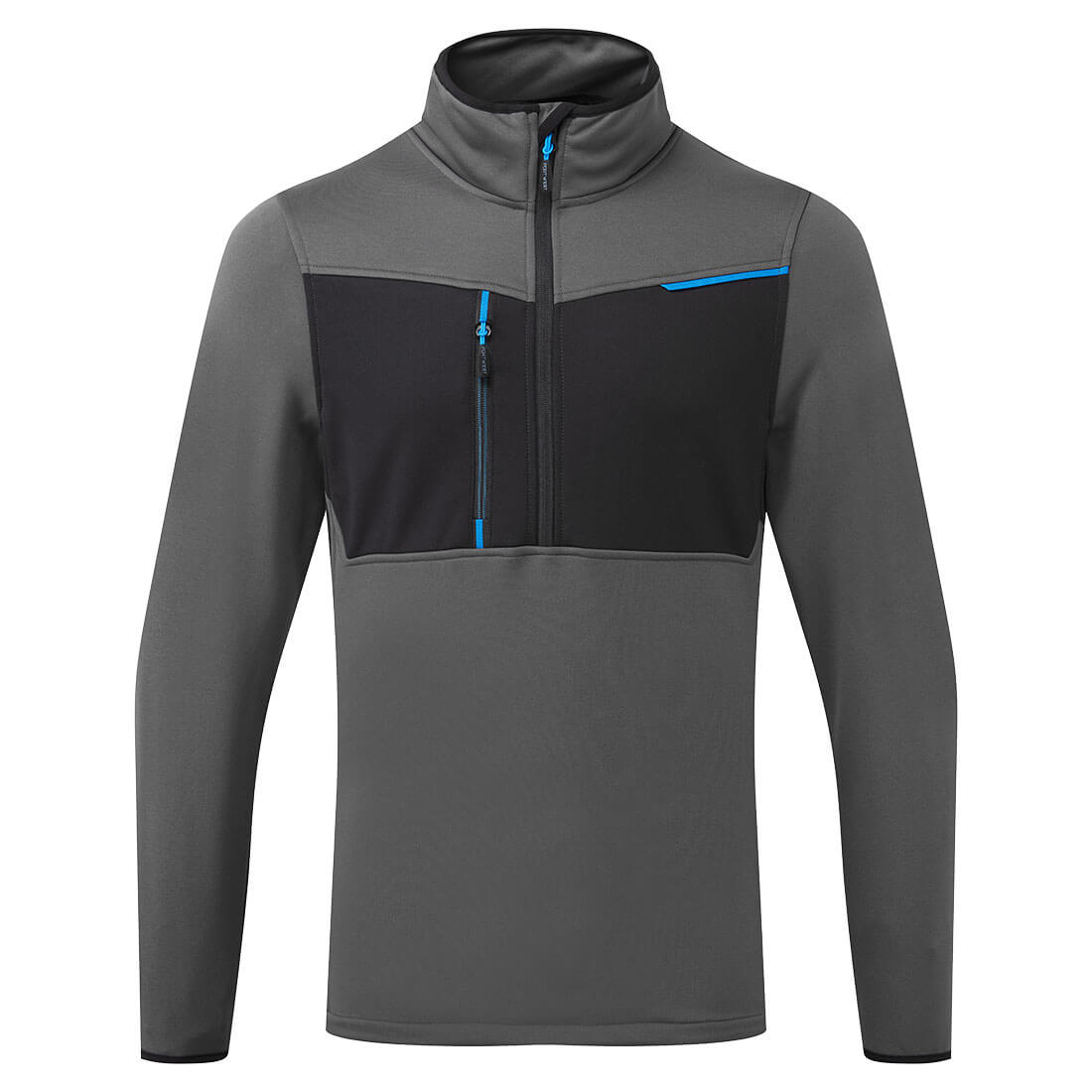 Portwest WX3 Half Zip Tech Fleece in Metal Grey, image 2