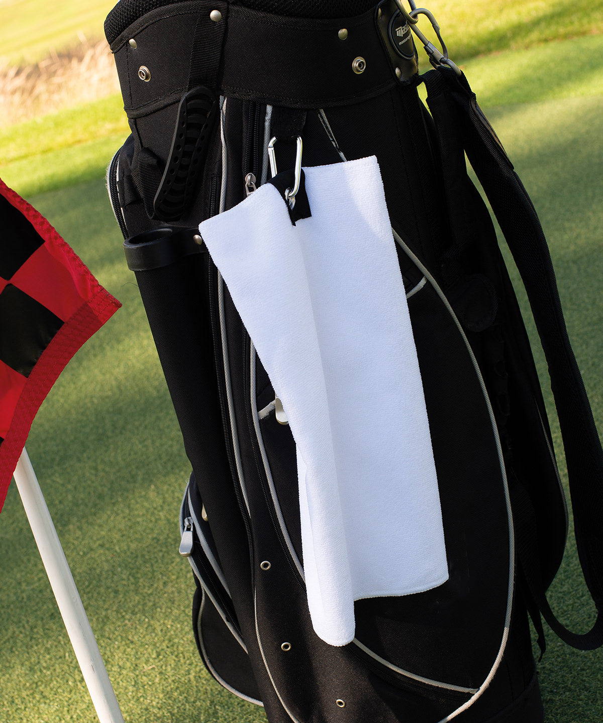Towel City Microfibre golf towel, lifestyle photo