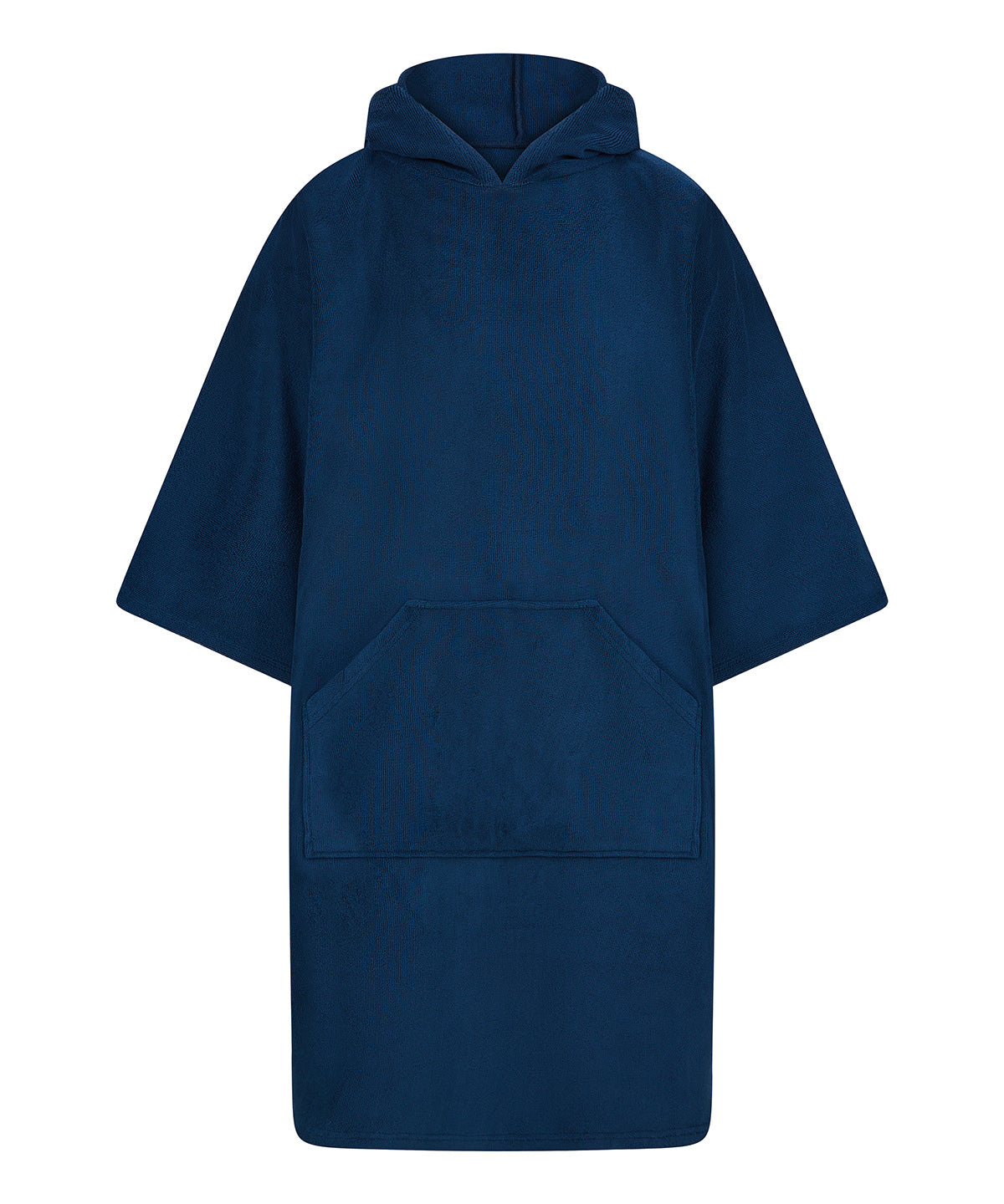 Towel City Adults poncho in Navy, front view