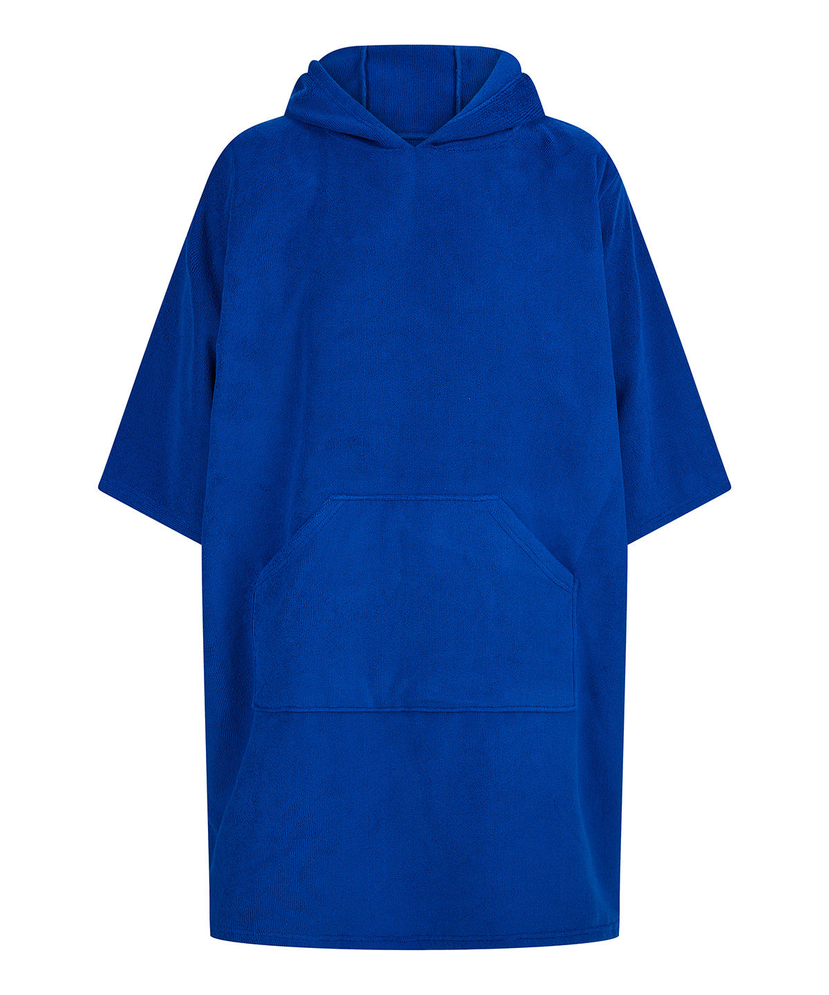 Towel City Adults poncho in Royal, front view