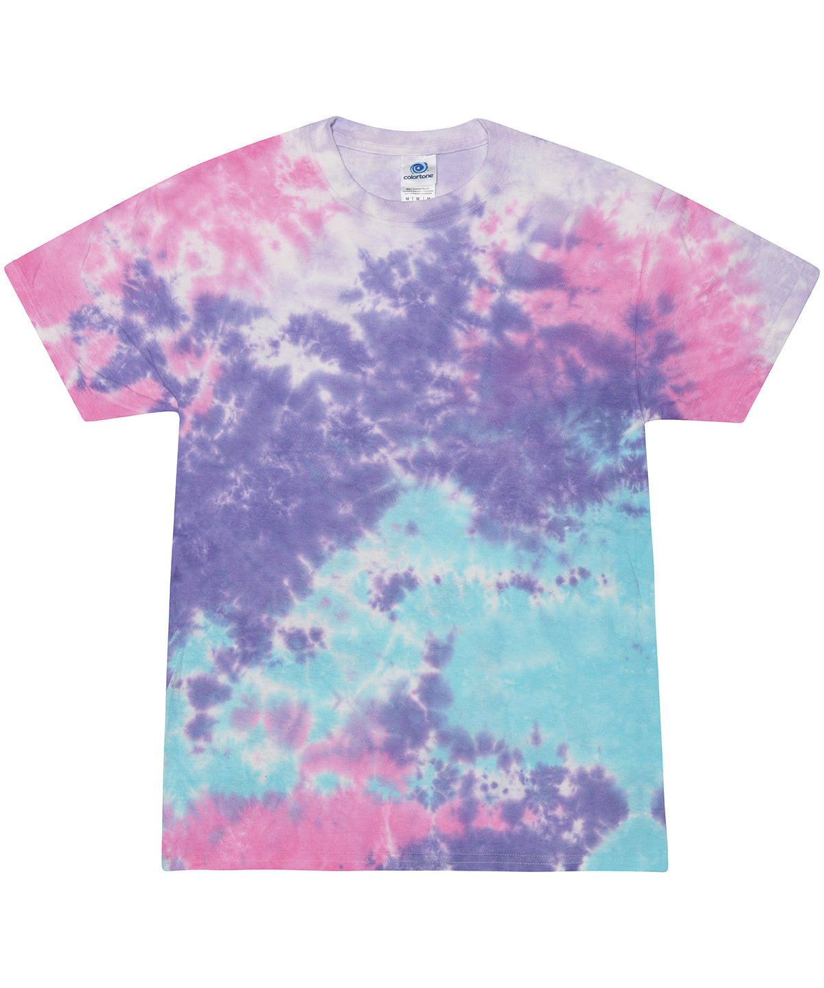 Colortone Tie-dye shirt in Cotton Candy, front view