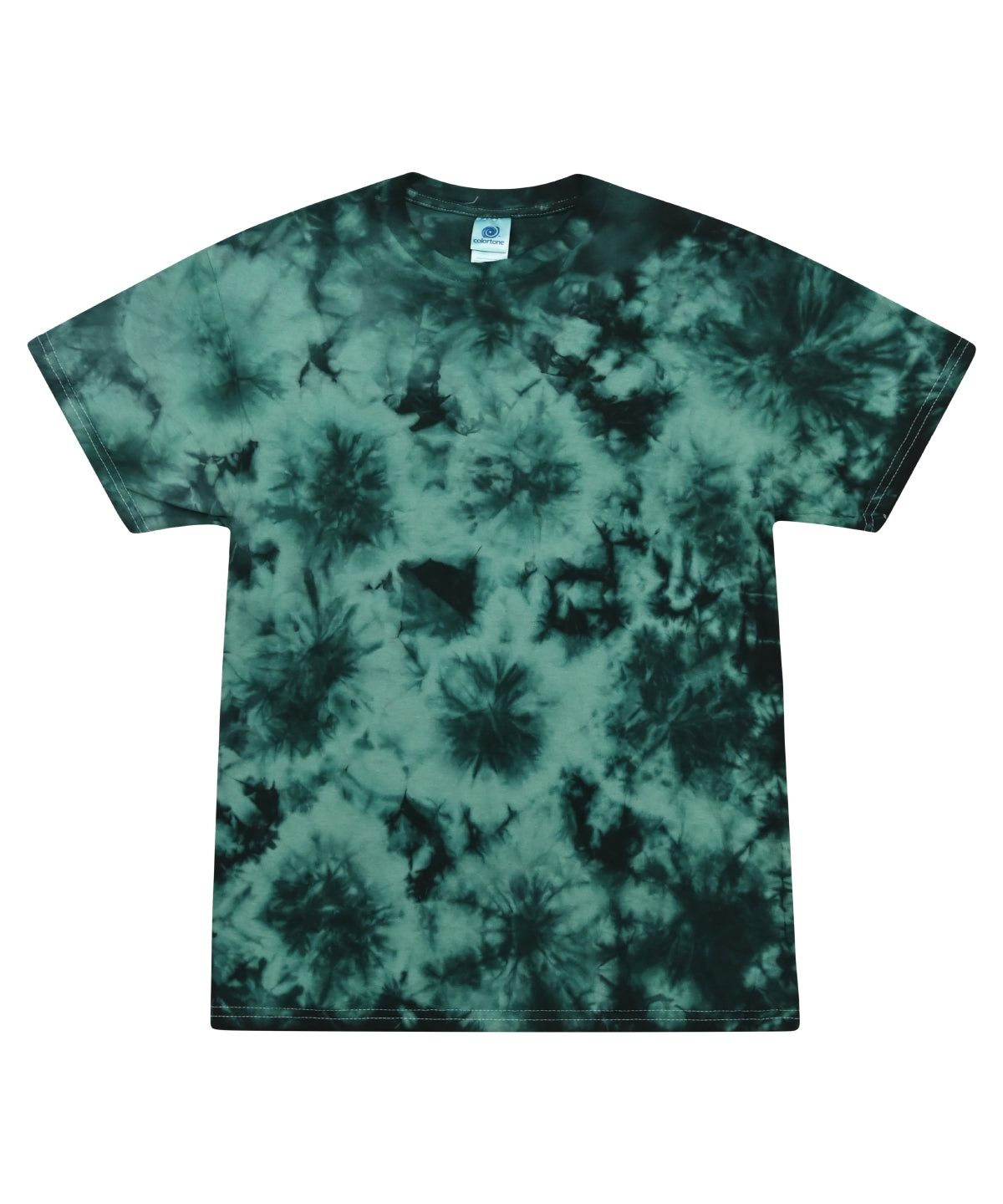 Colortone Tie-dye shirt in Crystal Jade, front view