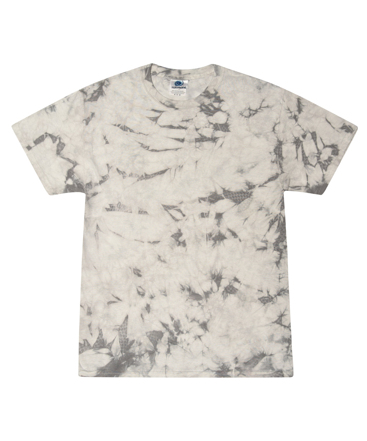 Colortone Tie-dye shirt in Crystal Silver, front view