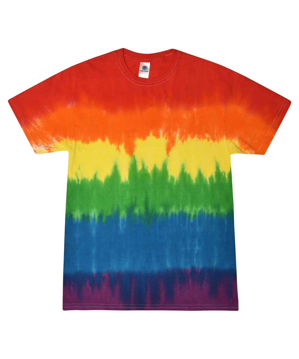 Colortone Tie-dye shirt in Pride, front view