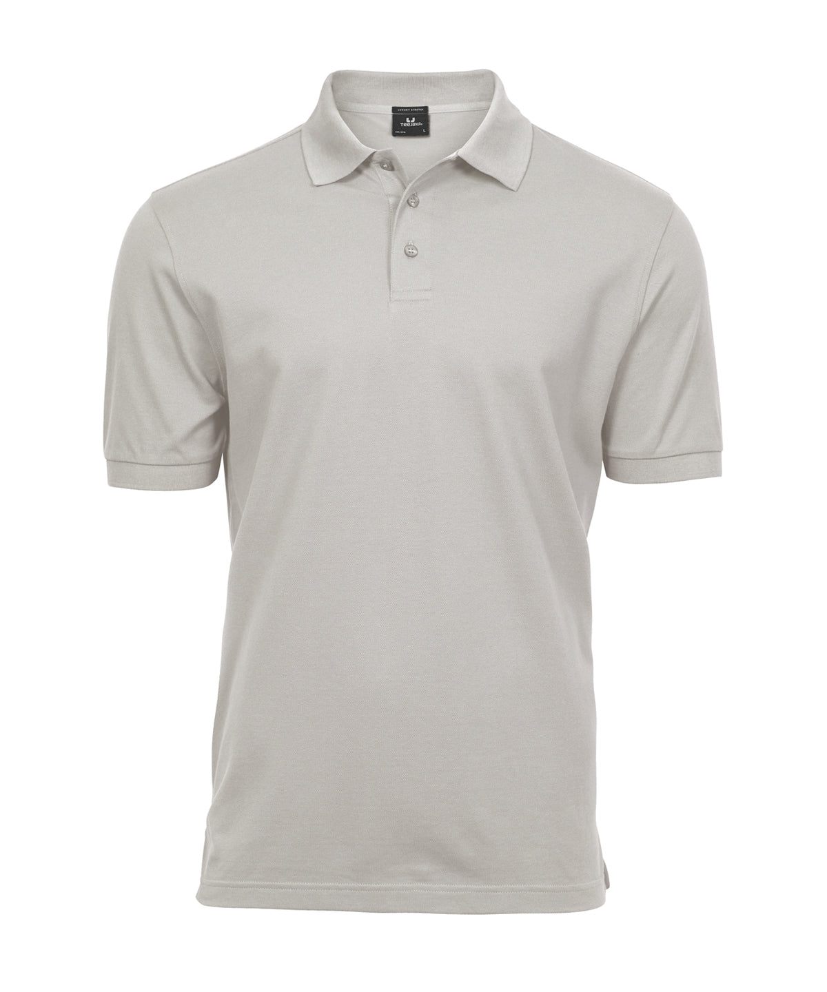 Tee Jays Luxury stretch polo in Cement, front view