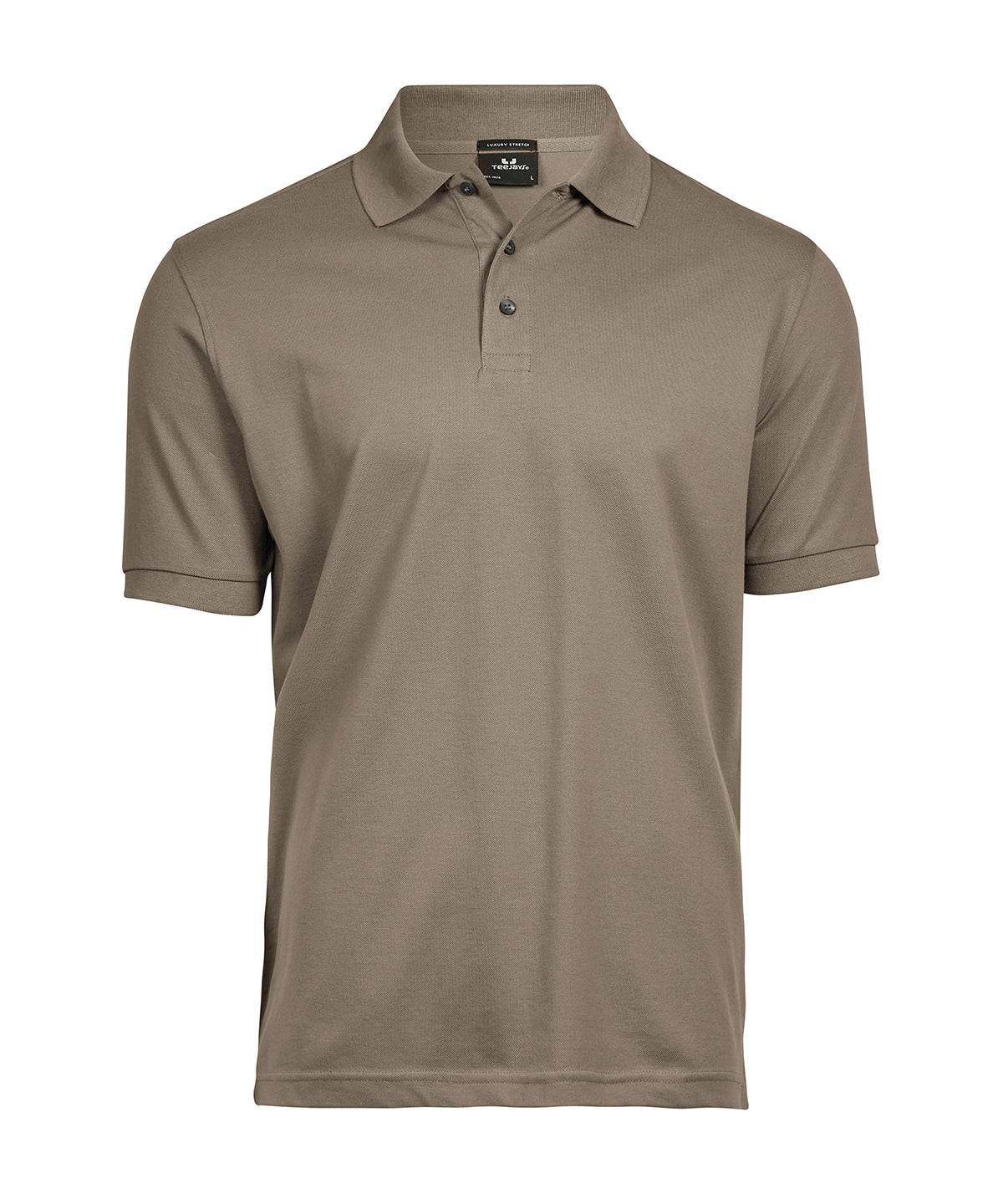 Tee Jays Luxury stretch polo in Clay, front view