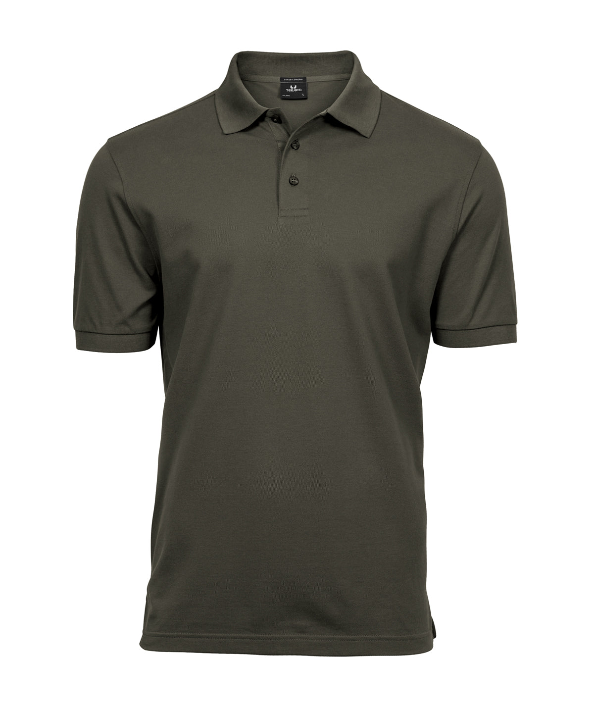 Tee Jays Luxury stretch polo in Deep Green, front view