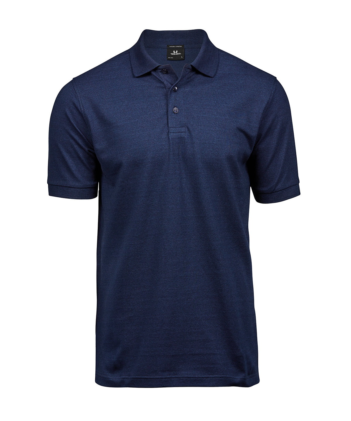 Tee Jays Luxury stretch polo in Denim, front view