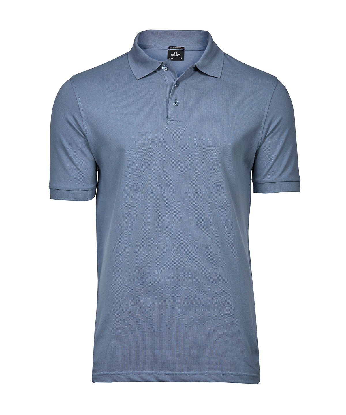 Tee Jays Luxury stretch polo in Flint Stone, front view