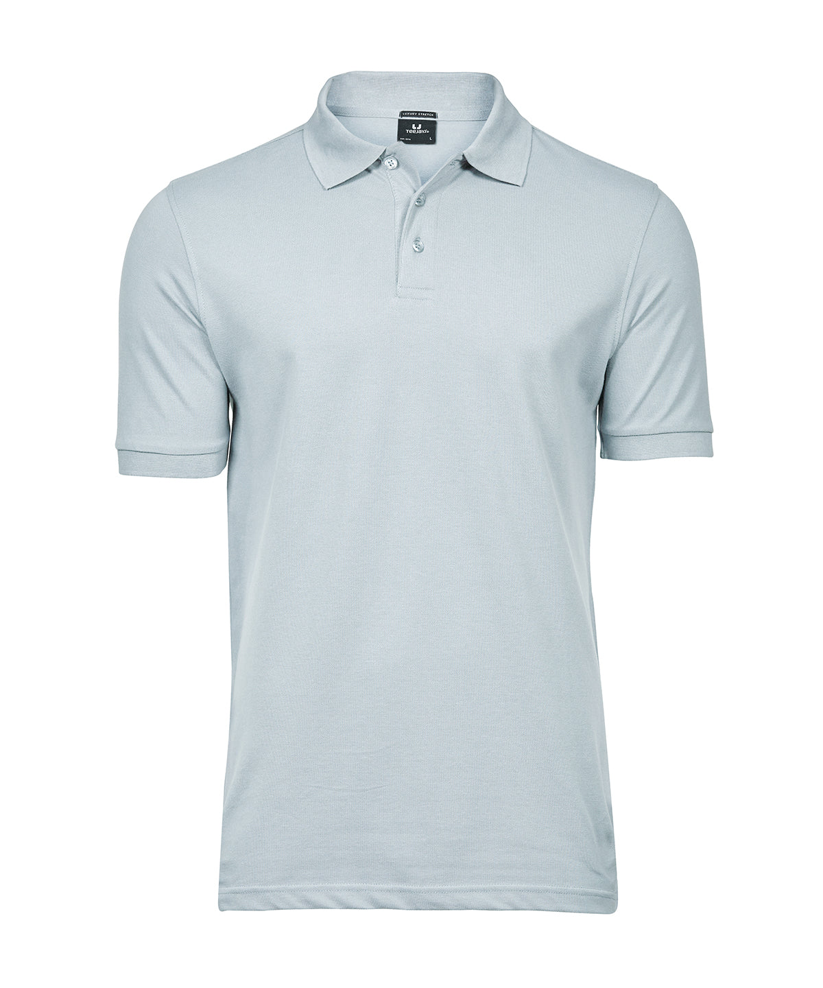 Tee Jays Luxury stretch polo in Ice Blue, front view