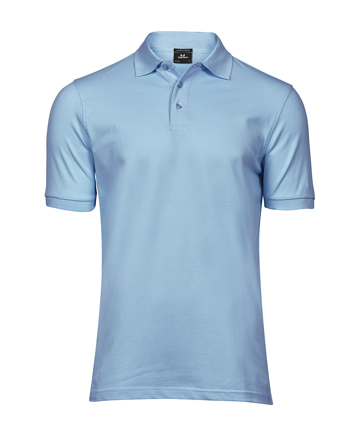 Tee Jays Luxury stretch polo in Light Blue, front view