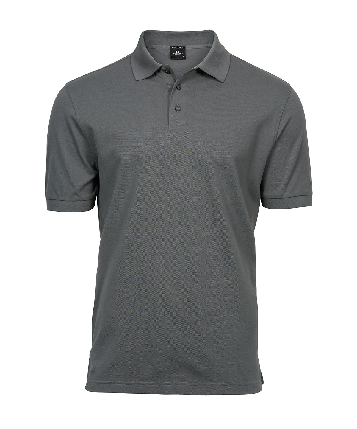 Tee Jays Luxury stretch polo in Powder Grey, front view