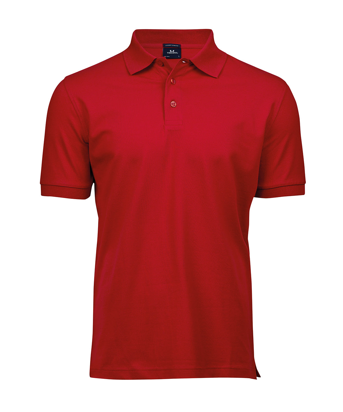 Tee Jays Luxury stretch polo in Red, front view