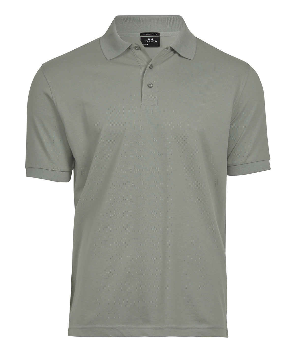 Tee Jays Luxury stretch polo in Sage, front view
