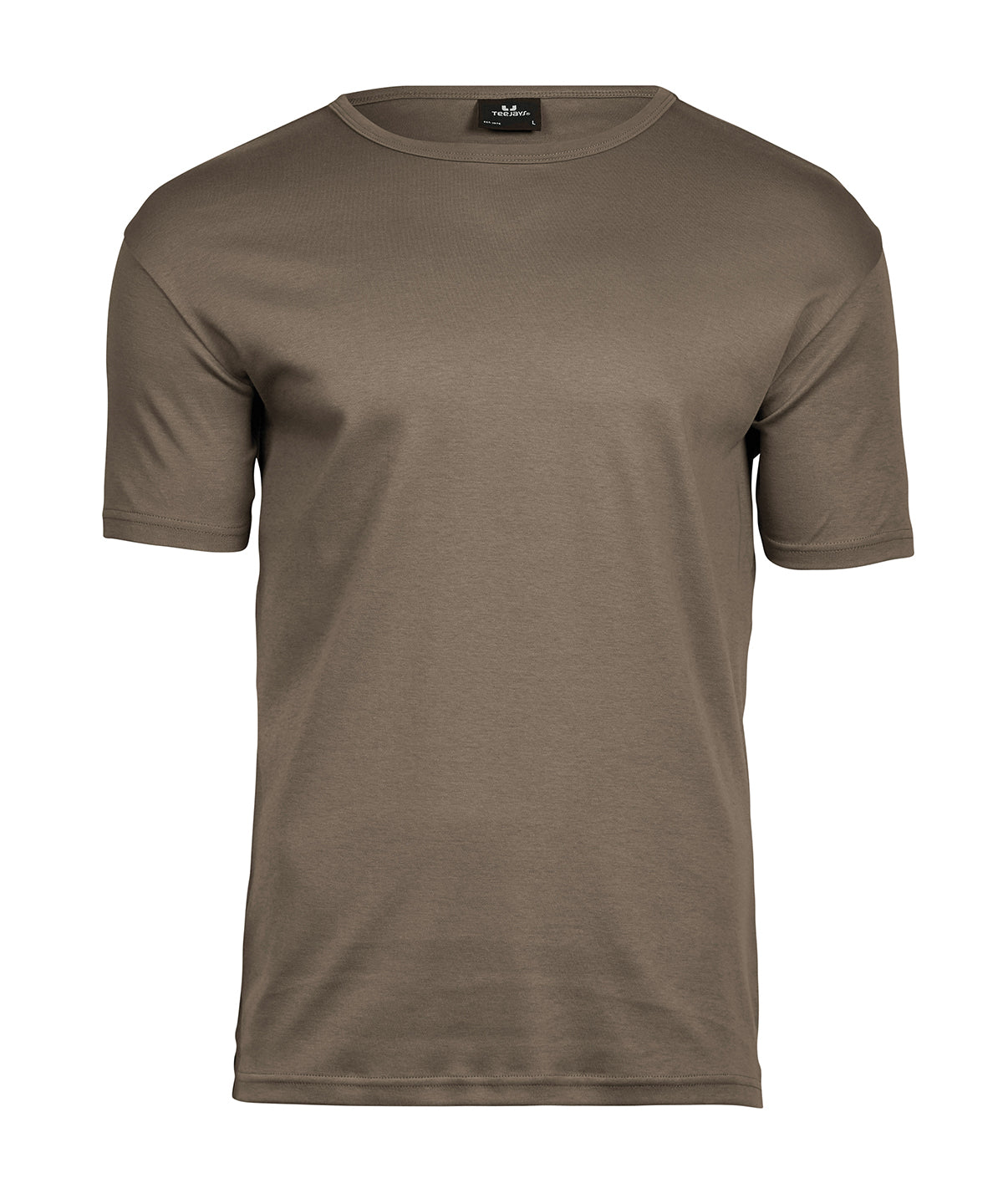 Tee Jays Interlock tee in Clay, front view