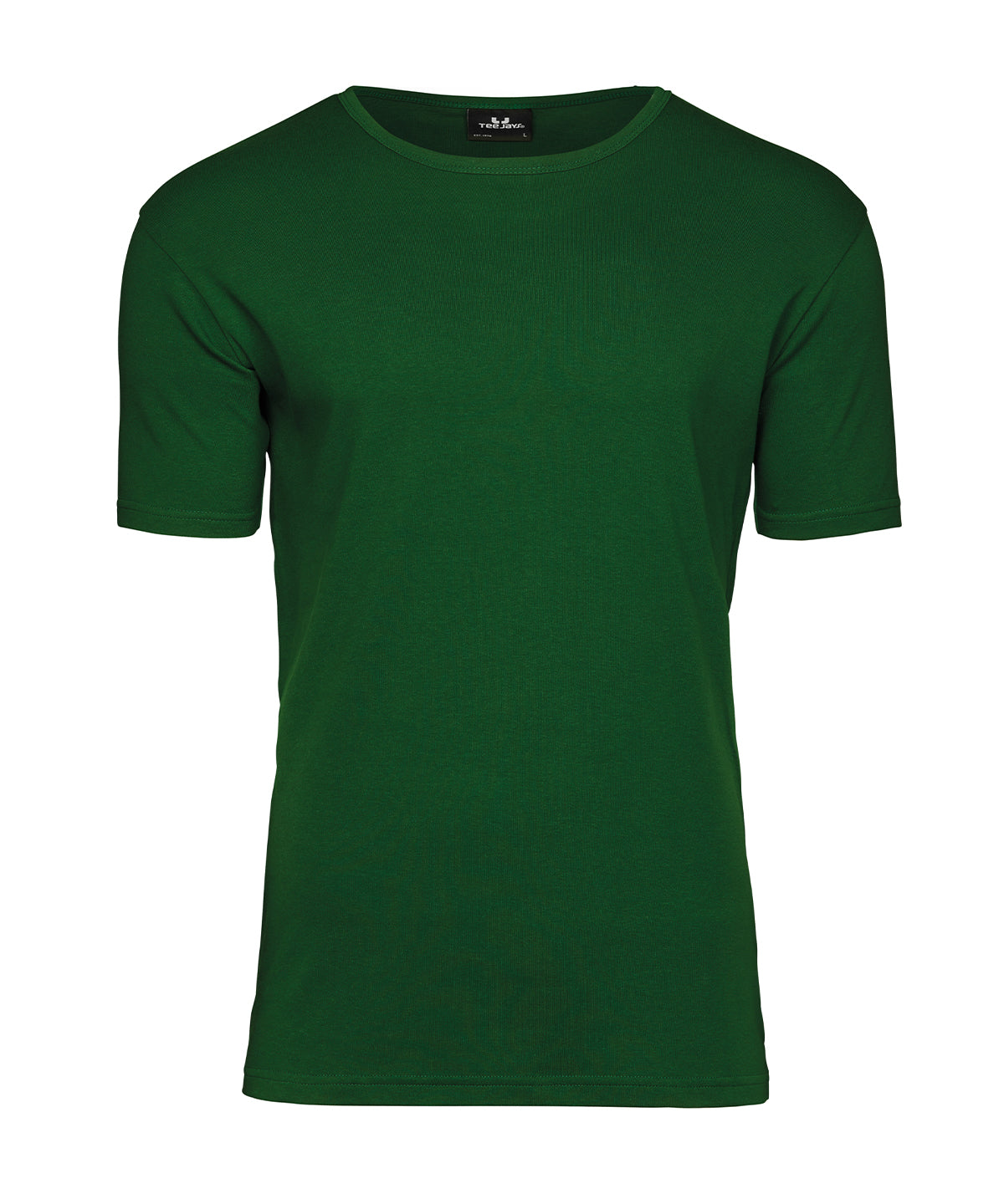 Tee Jays Interlock tee in Forest Green, front view
