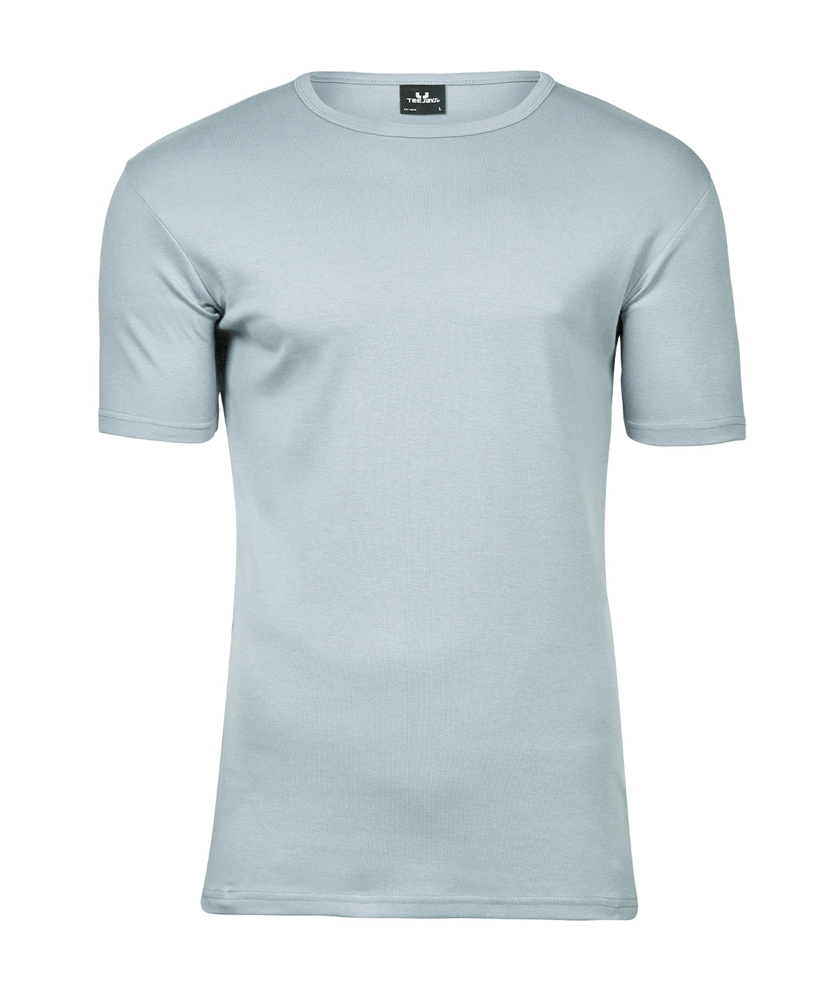 Tee Jays Interlock tee in Ice Blue, front view
