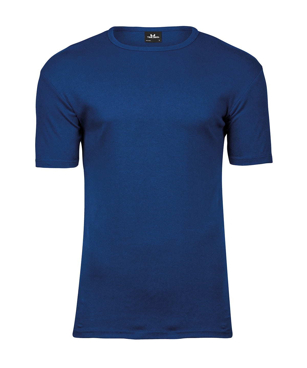 Tee Jays Interlock tee in Indigo Blue, front view