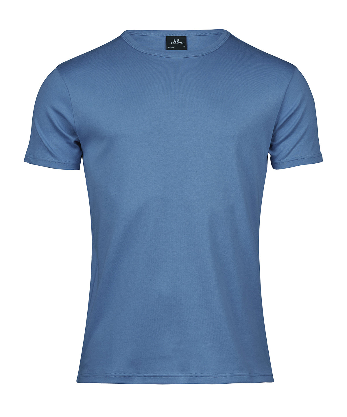 Tee Jays Interlock tee in Ocean Blue, front view