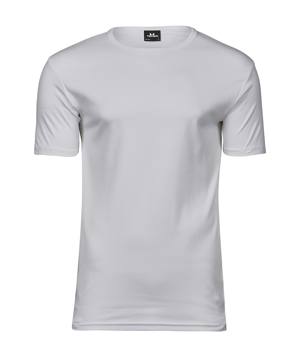 Tee Jays Interlock tee in White, front view