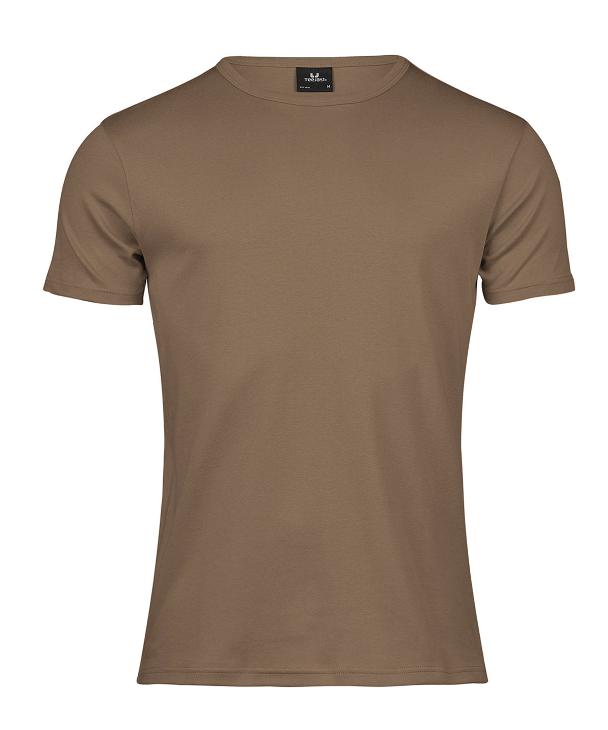 Tee Jays Interlock tee in Wood, front view