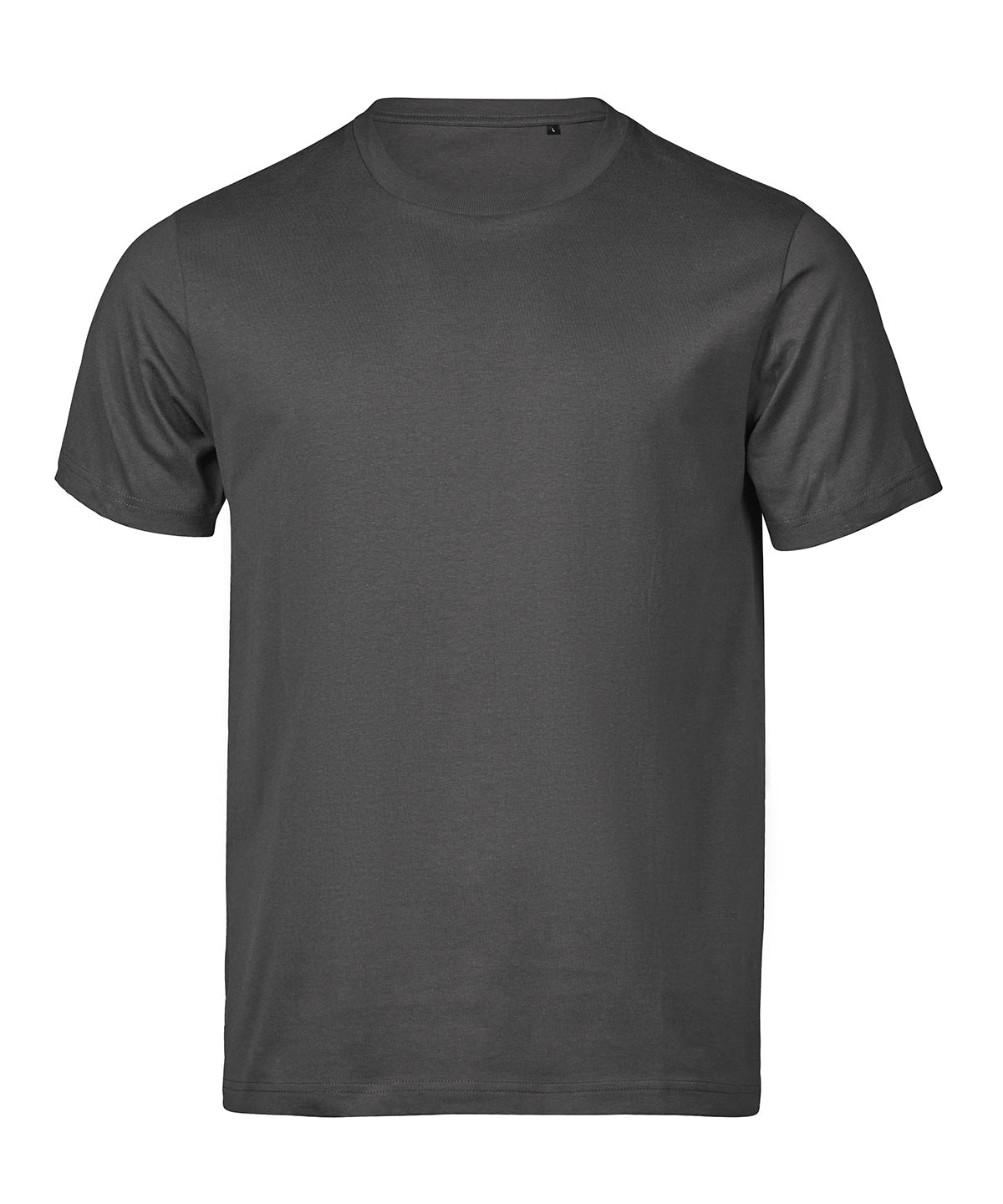 Tee Jays UNLABELED luxury tee in Dark Grey, front view