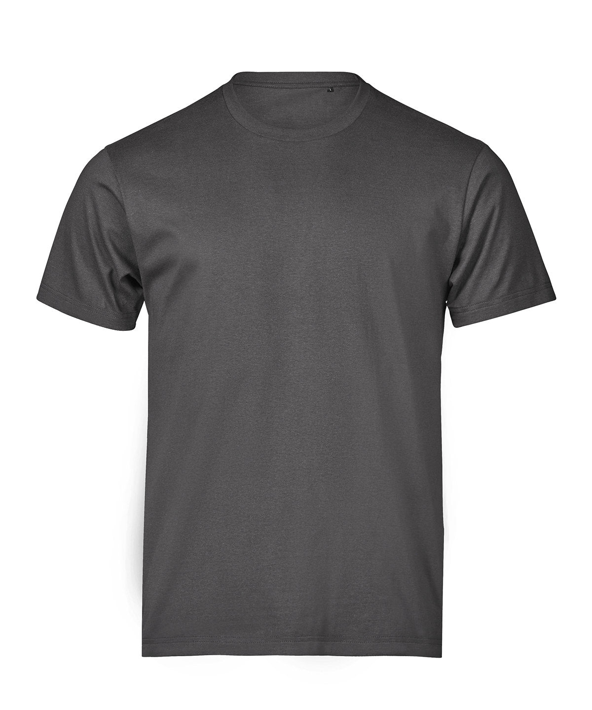 Tee Jays UNLABELED tee in Dark Grey, front view