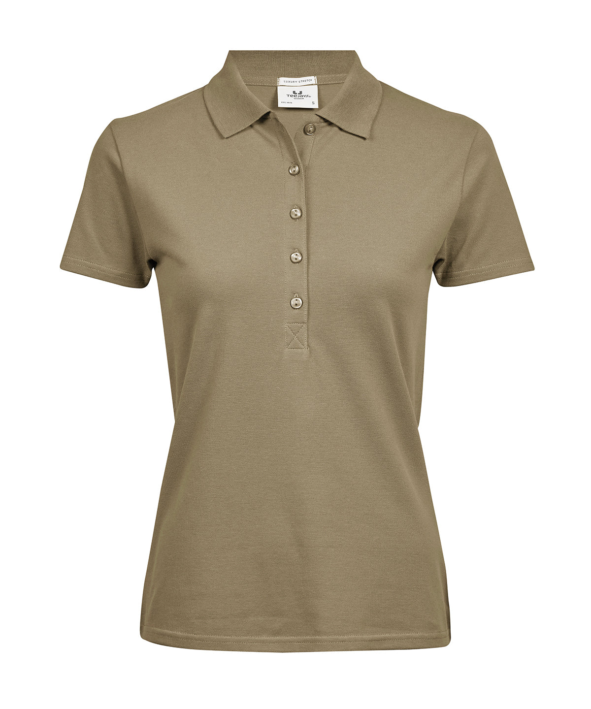 Tee Jays Women’s luxury stretch polo in Kit, front view