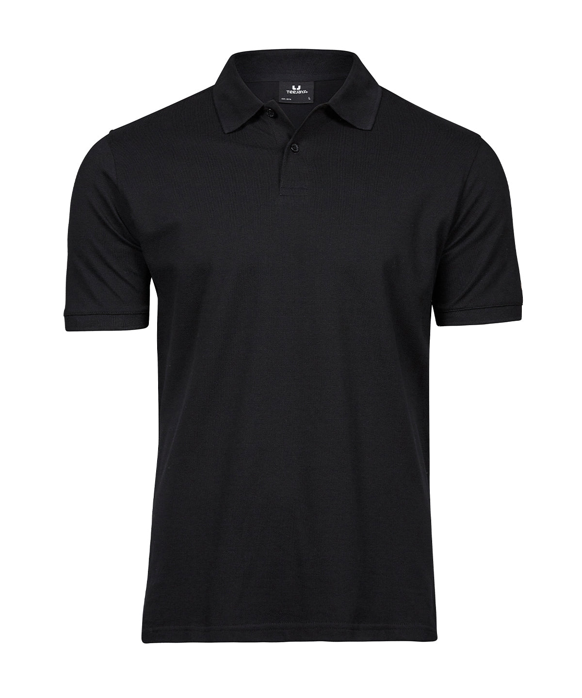 Tee Jays Heavy polo in Black, front view