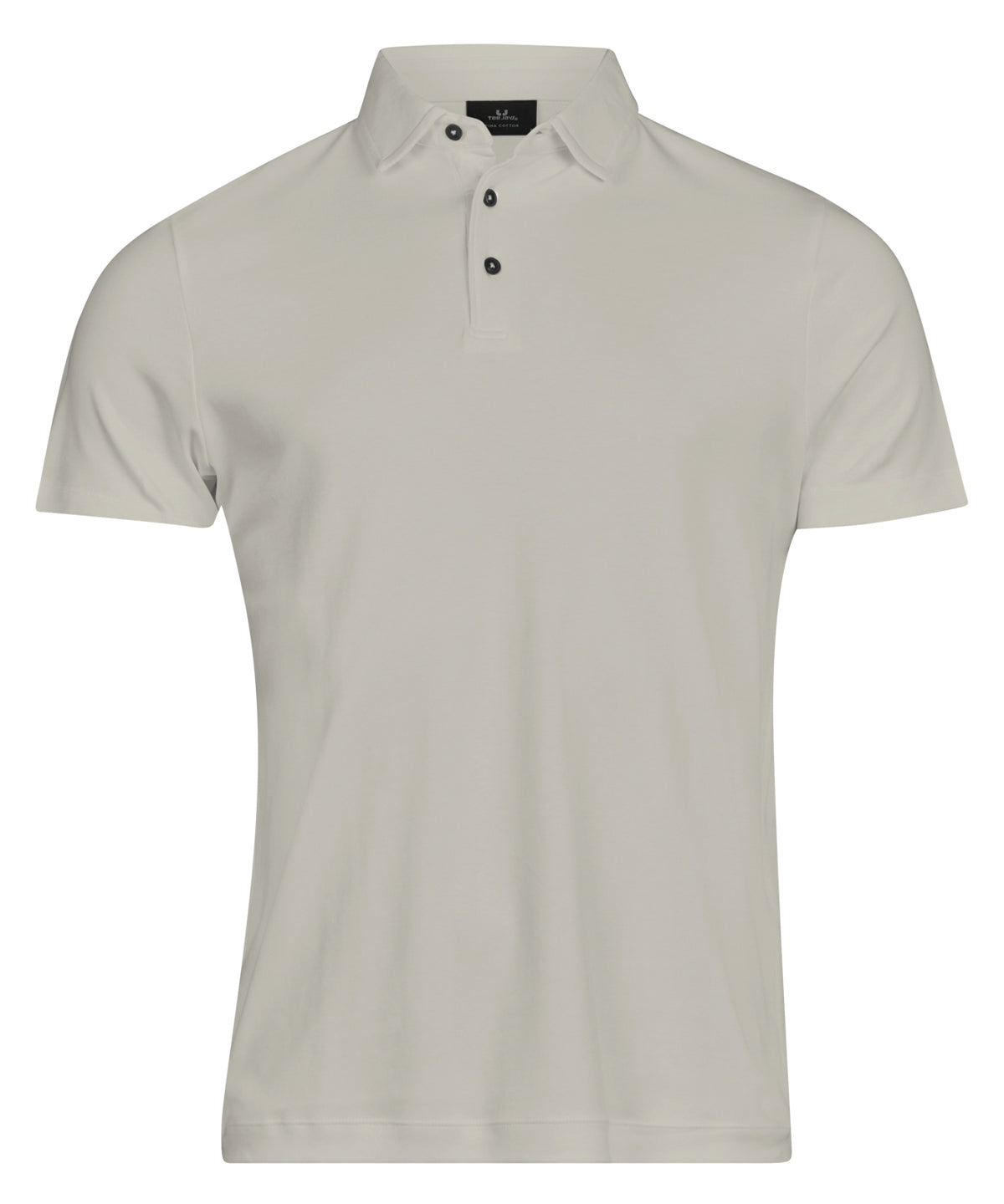 Tee Jays Pima cotton polo in Cement, front view