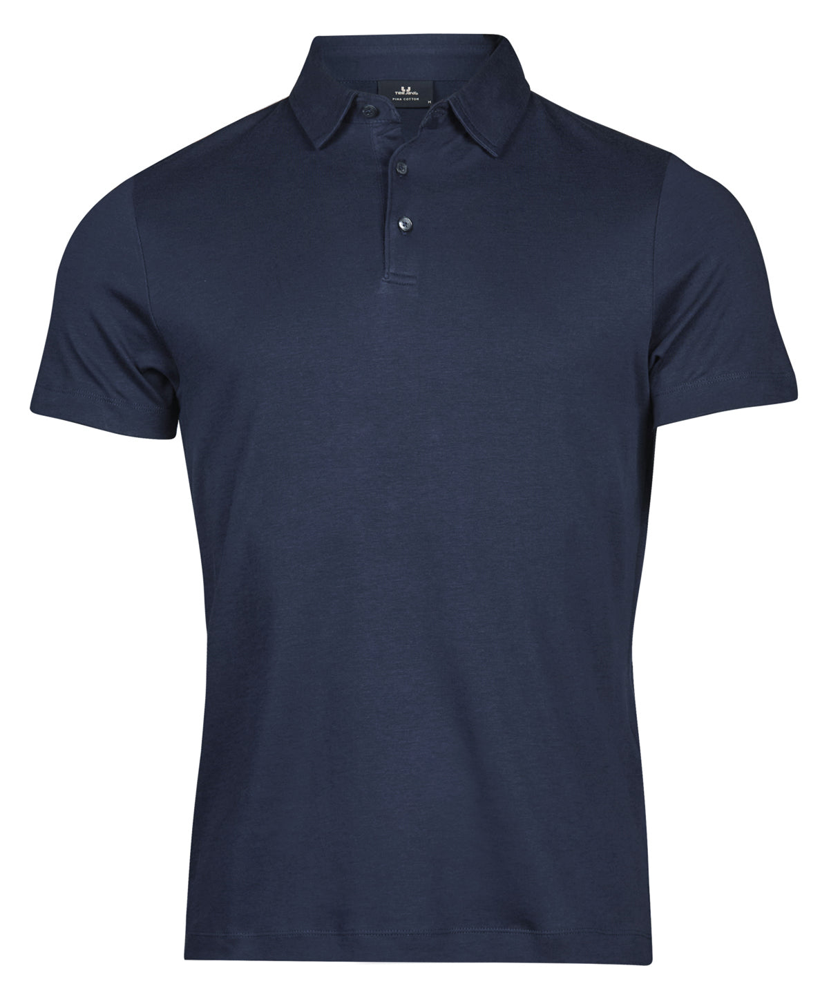 Tee Jays Pima cotton polo in Navy, front view