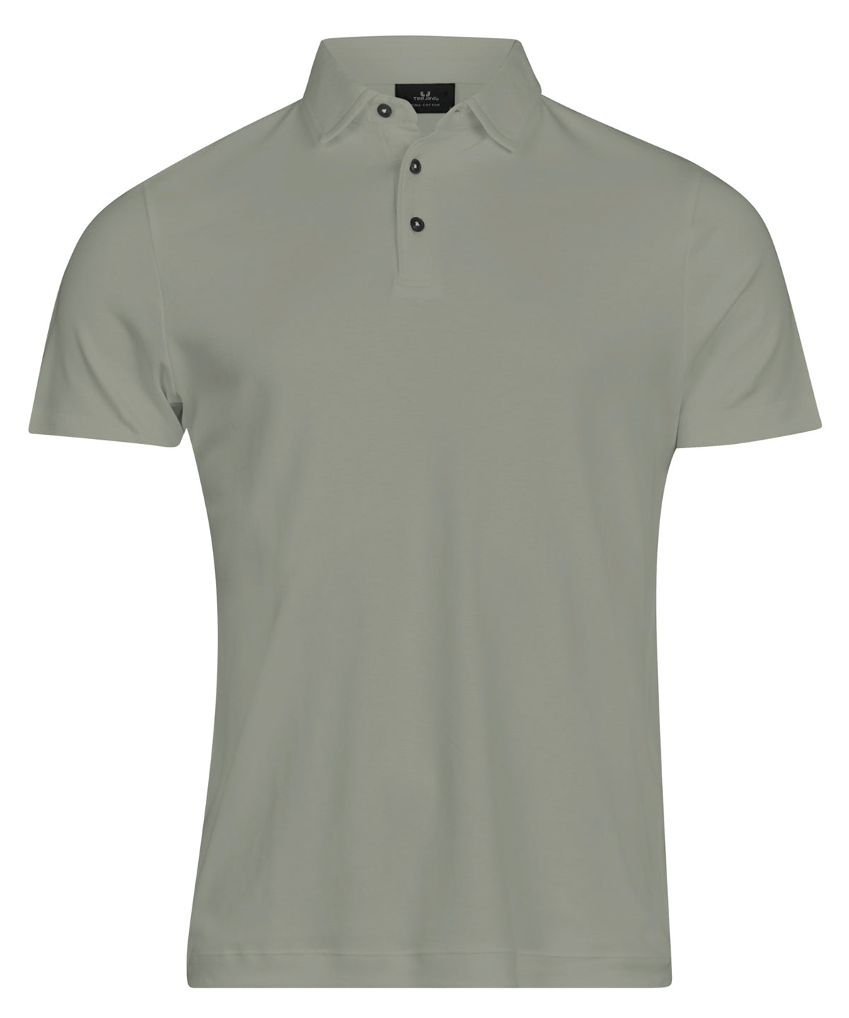 Tee Jays Pima cotton polo in Sage, front view
