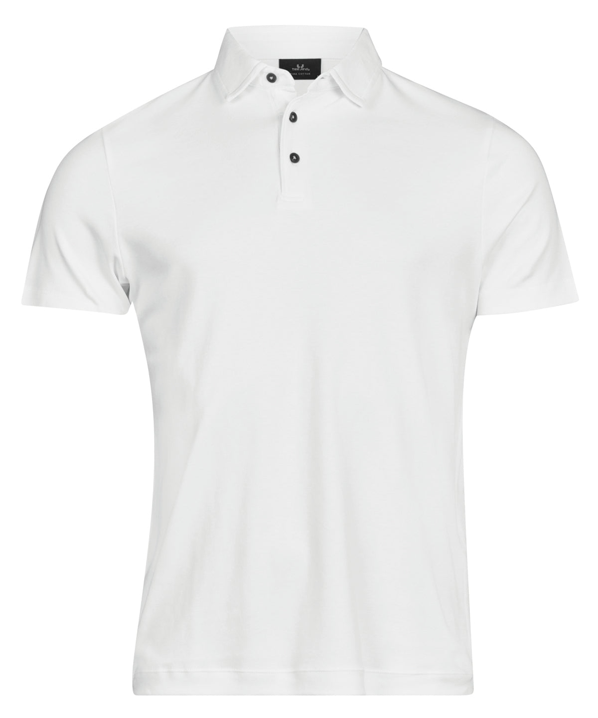 Tee Jays Pima cotton polo in White, front view