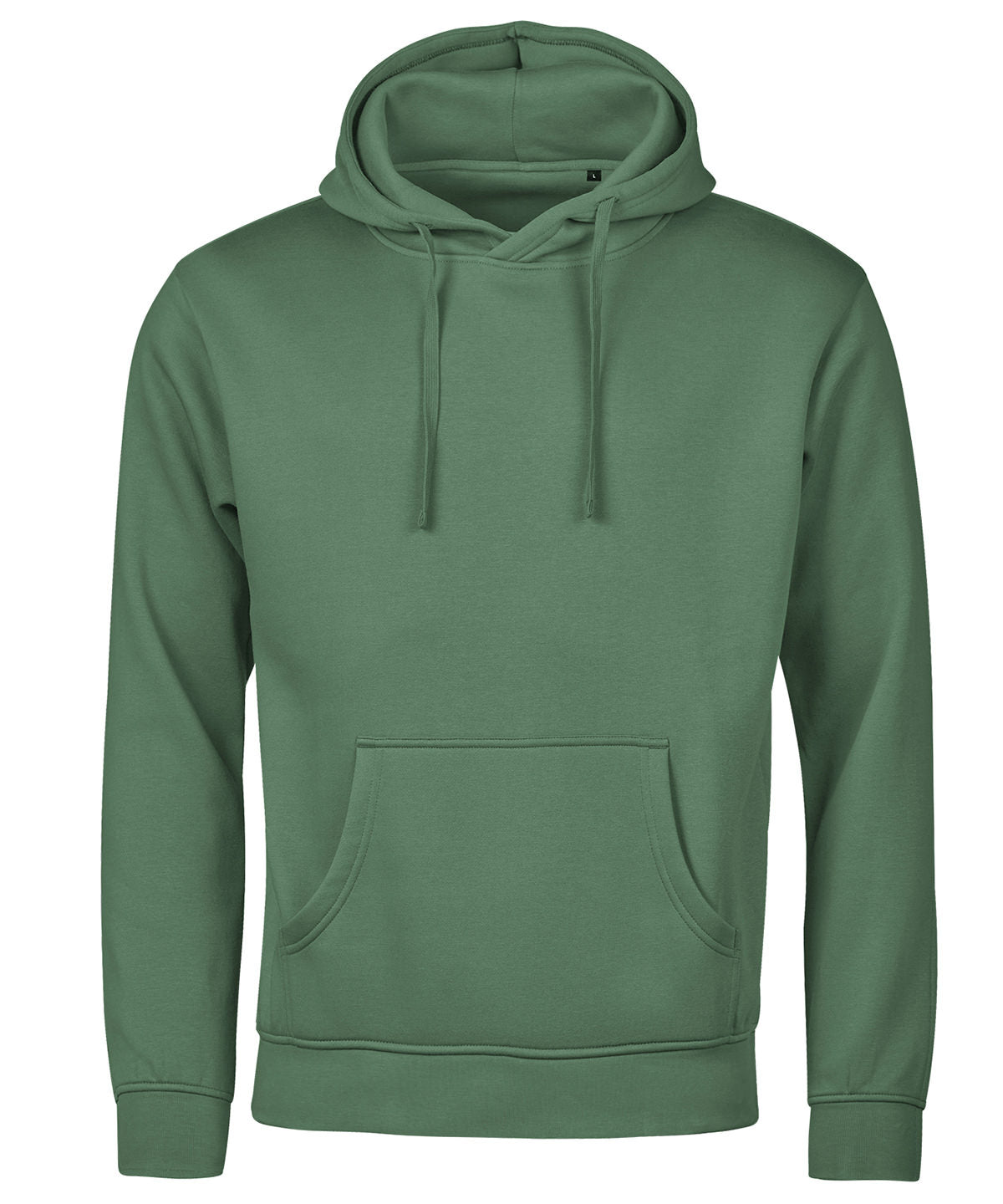 Tee Jays UNLABELED hooded sweatshirt in Cactus, front view