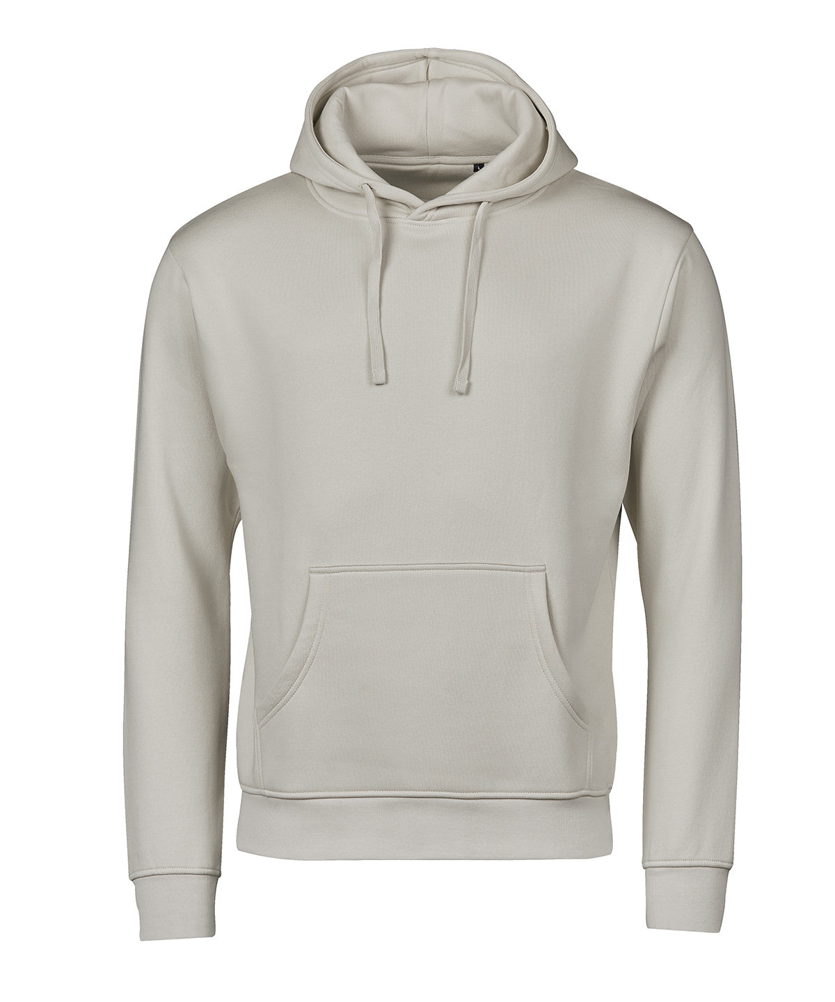Tee Jays UNLABELED hooded sweatshirt in Cement, front view
