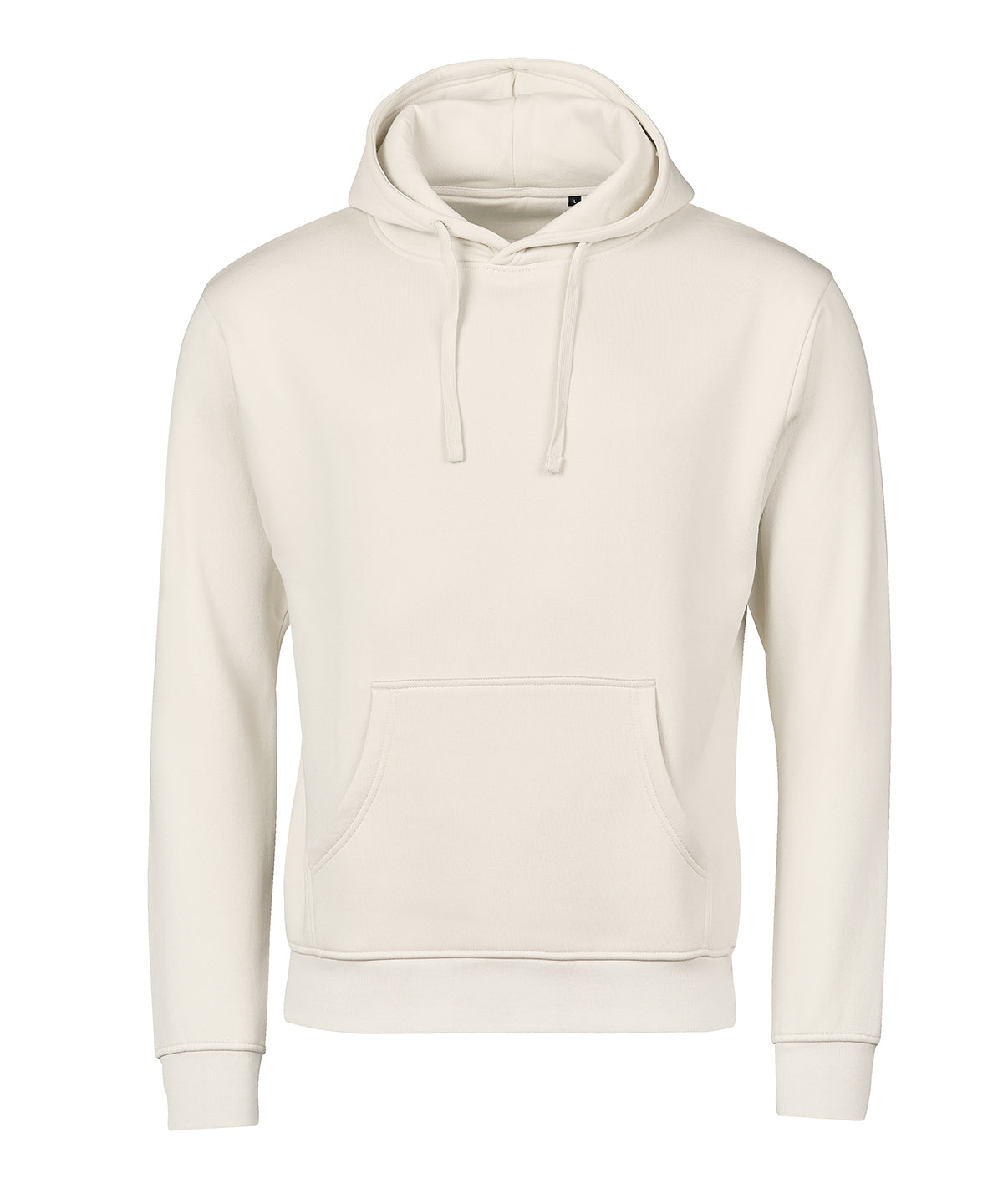 Tee Jays UNLABELED hooded sweatshirt in Ecru, front view