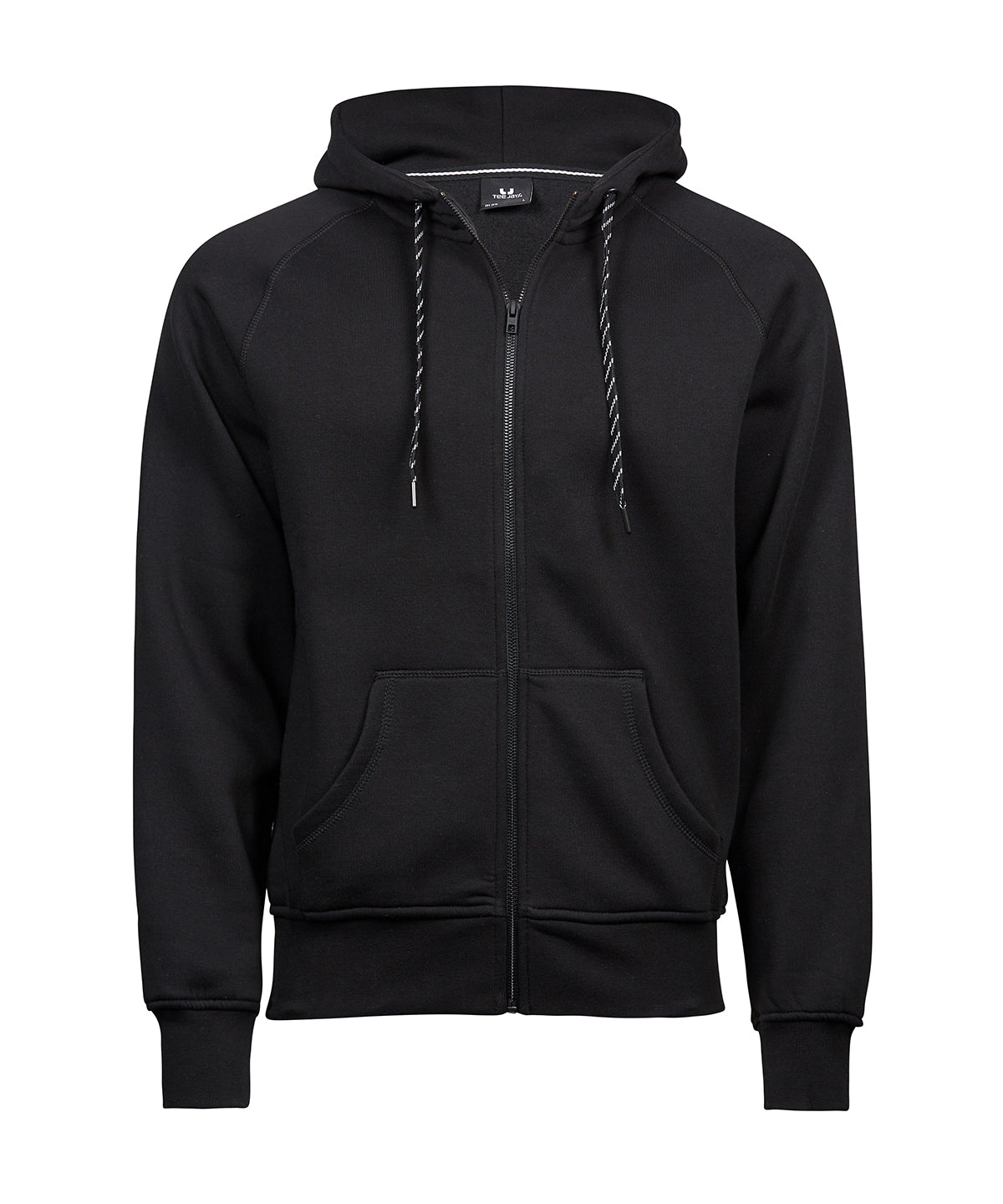 Tee Jays Fashion full-zip hoodie in Black, front view