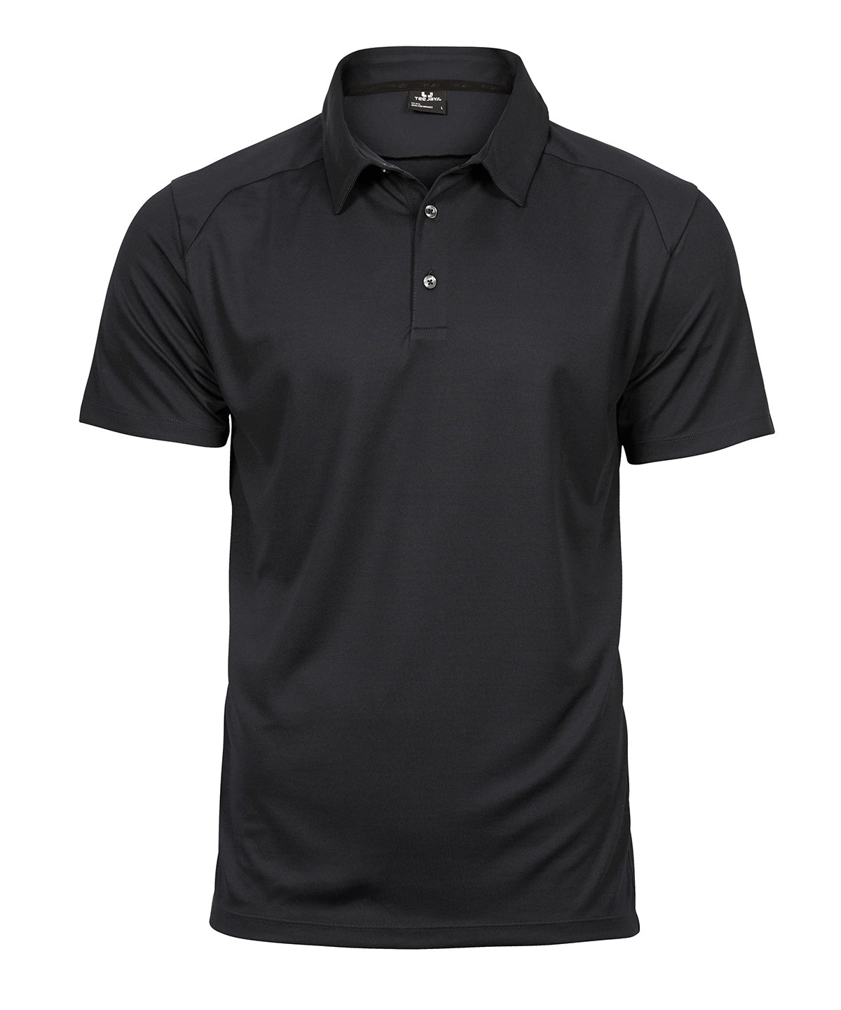 Tee Jays Luxury sport polo in Black, front view