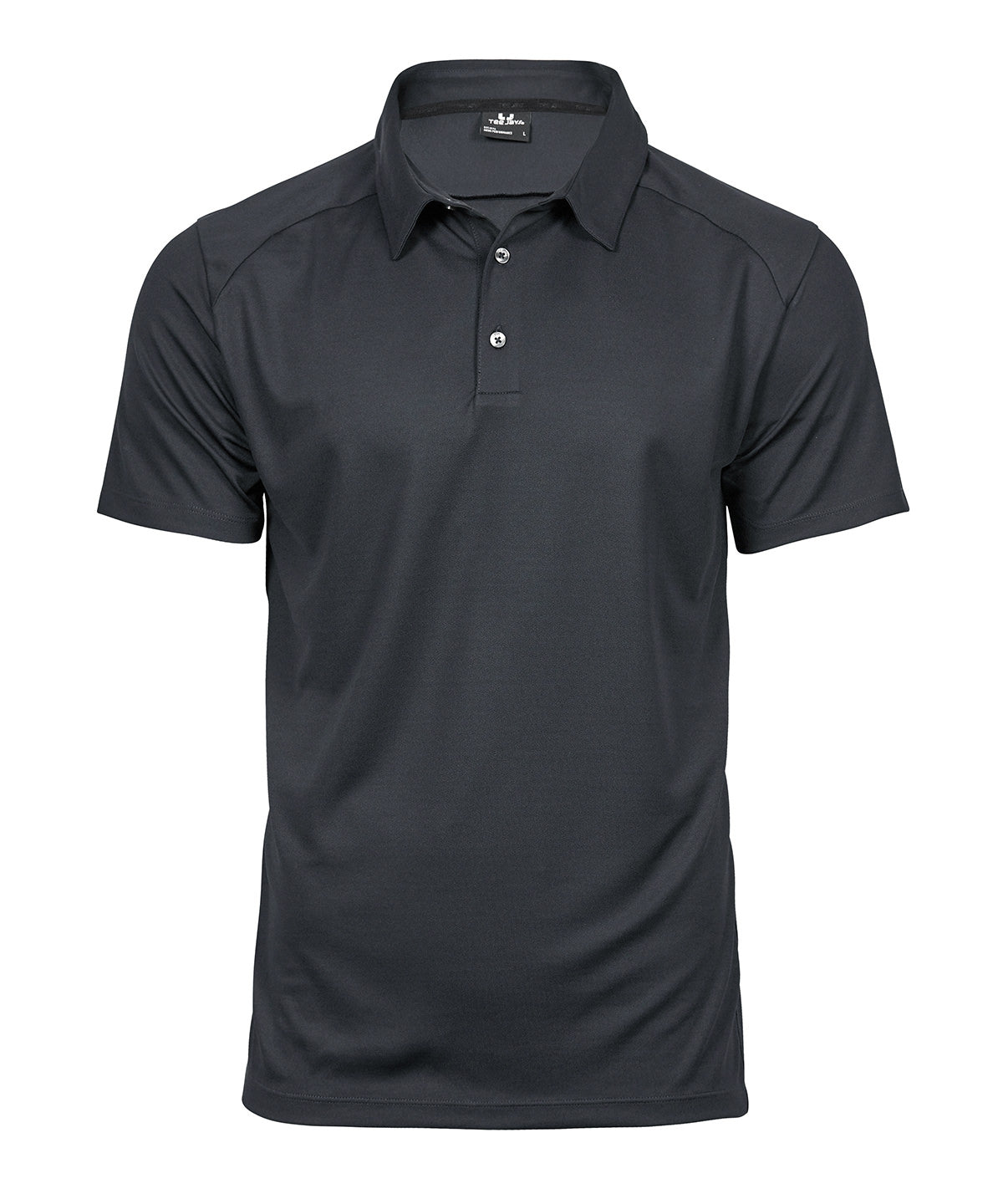 Tee Jays Luxury sport polo in Dark Grey, front view