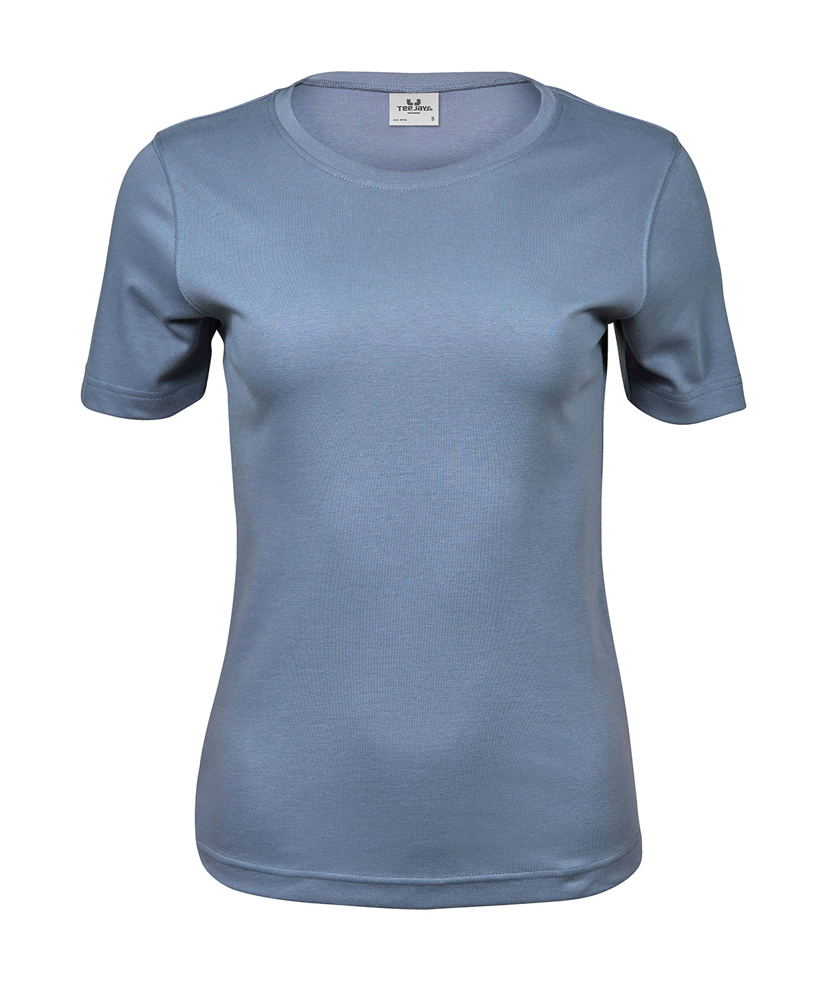 Tee Jays Women’s interlock tee in Flint Stone, front view