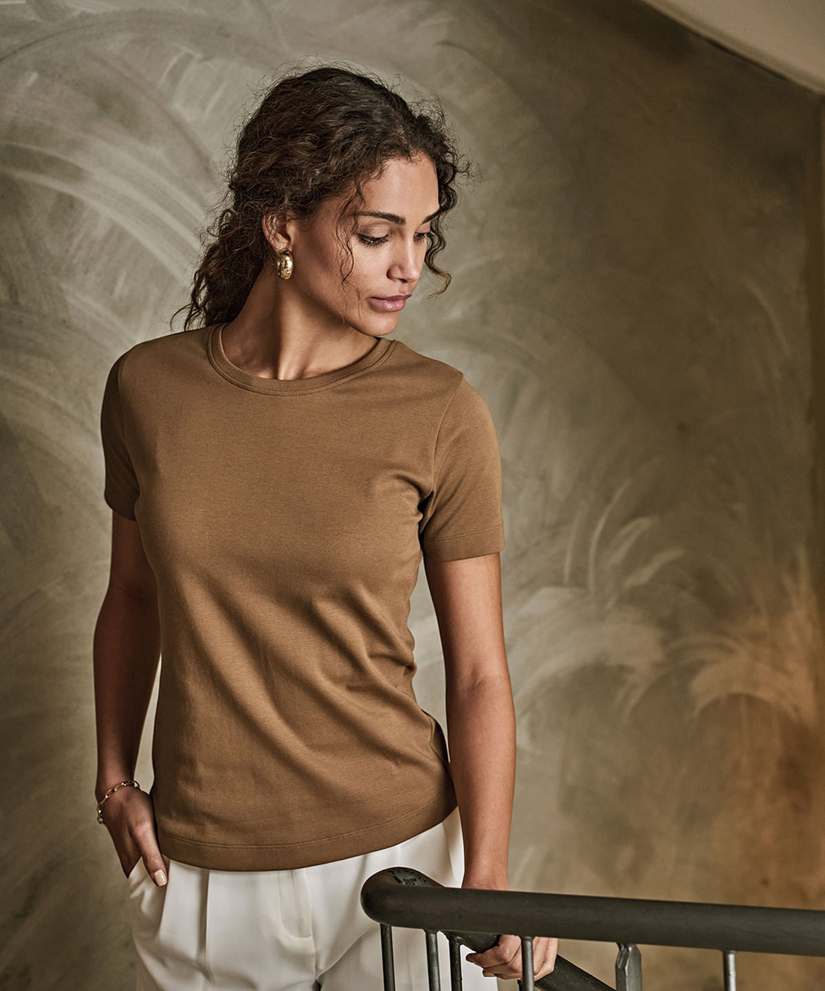 Tee Jays Women’s interlock tee, lifestyle photo