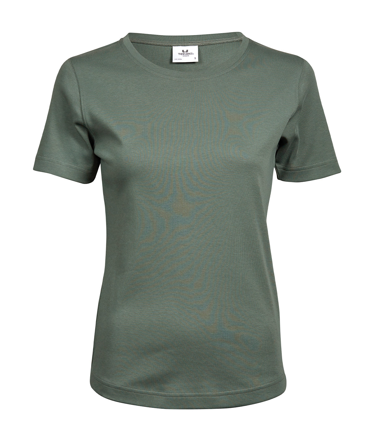 Tee Jays Women’s interlock tee in Leaf Green, front view
