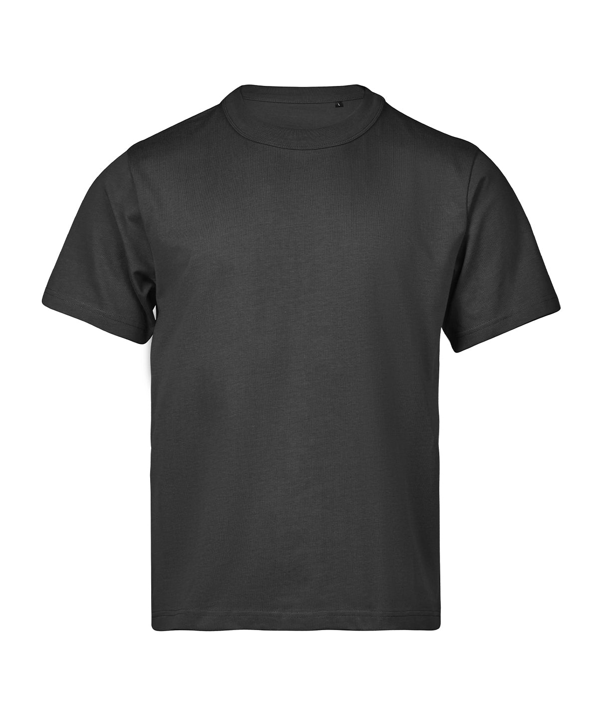 Tee Jays UNLABELED loose fit tee in Black, front view