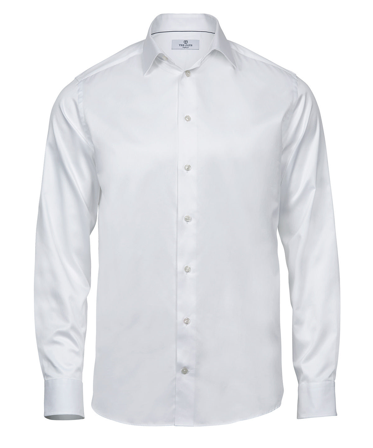 Tee Jays Luxury shirt comfort fit in White, front view