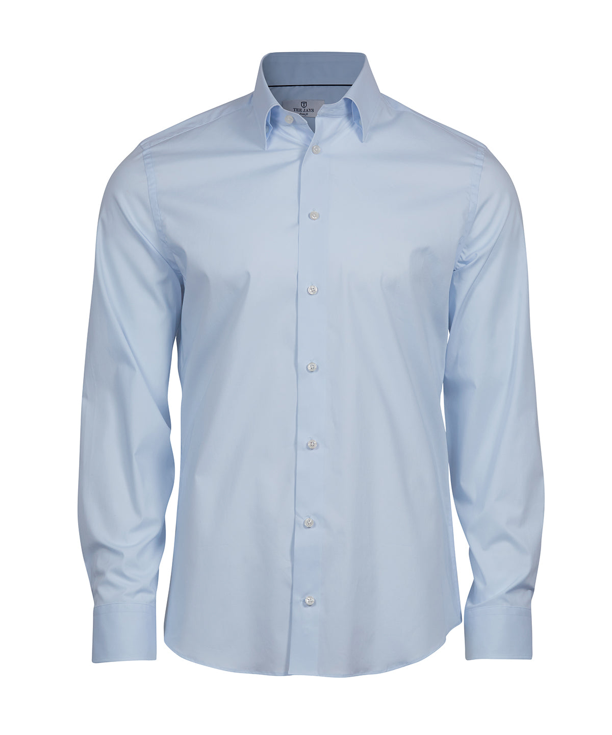 Tee Jays Stretch luxury shirt in Light Blue, front view