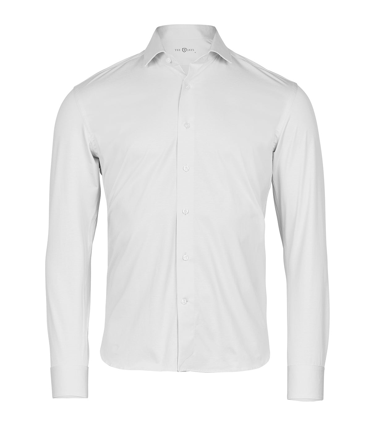 Tee Jays Active stretch shirt in White, front view