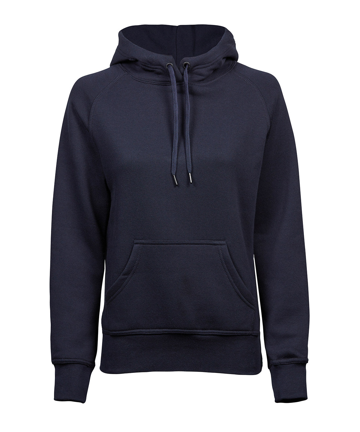 Tee Jays Women’s hooded sweatshirt in Navy, front view